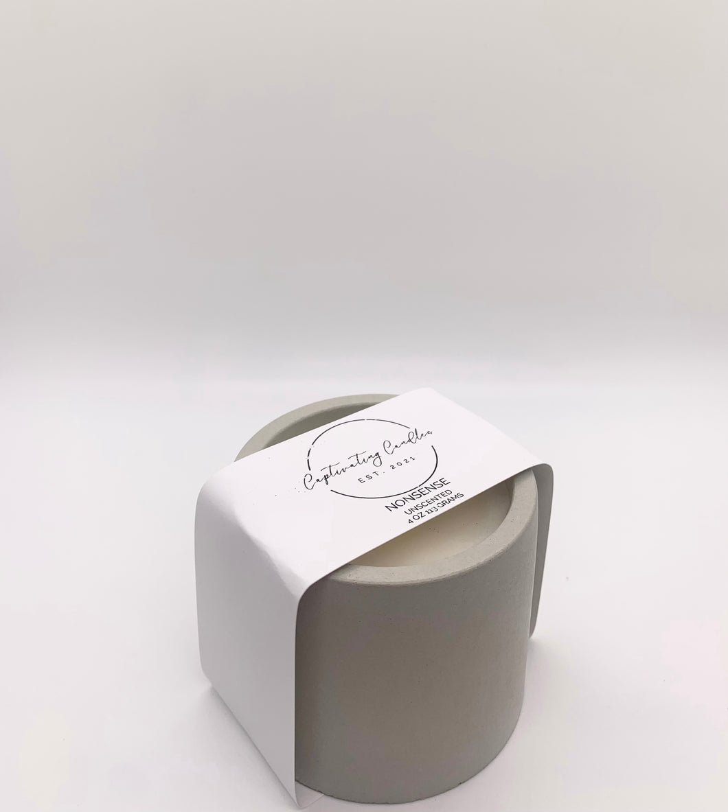 Nonsense Concrete Soy Wax Candle (4 oz)