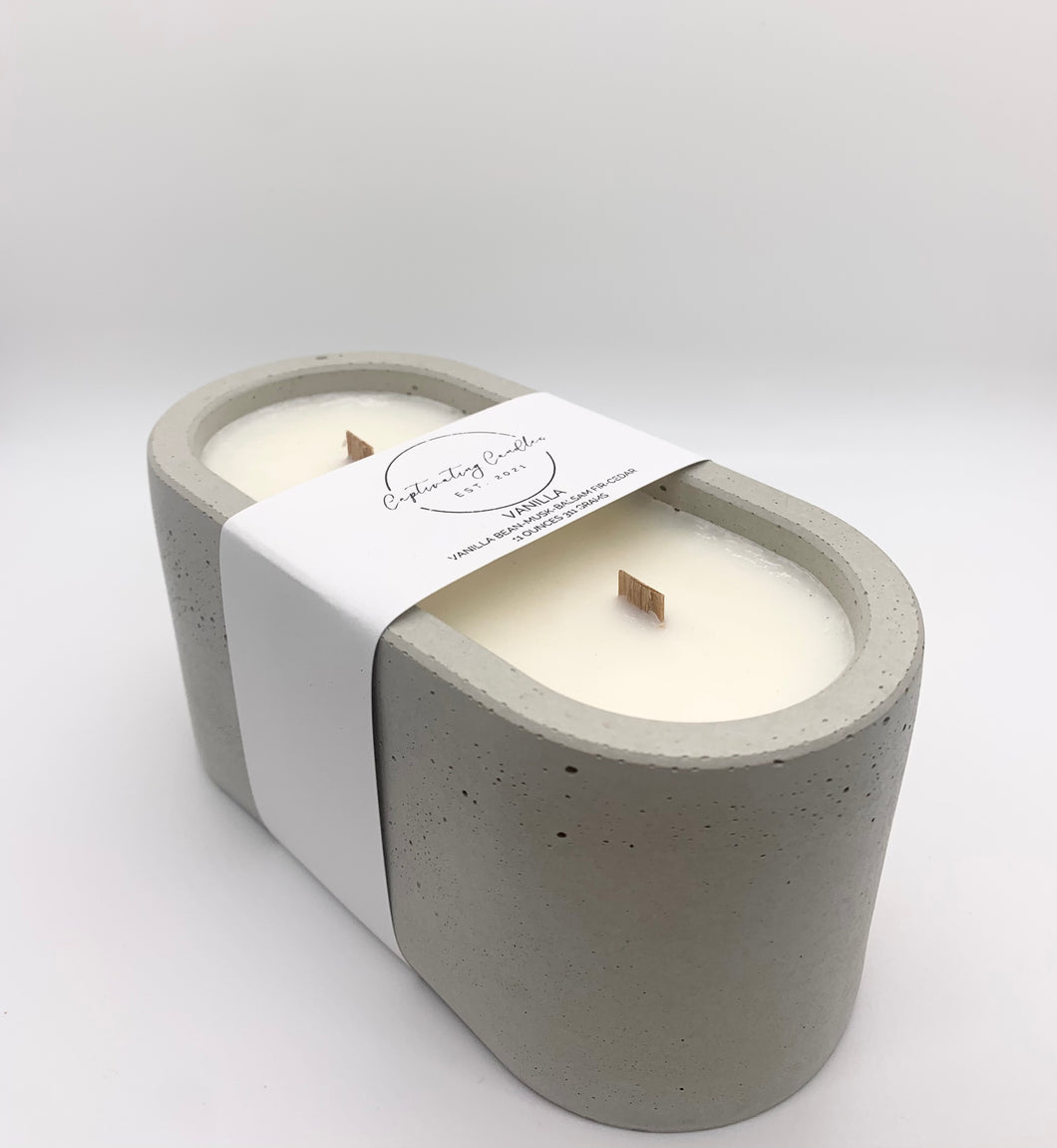 Vanilla Concrete Soy Wax Candle (11 oz)