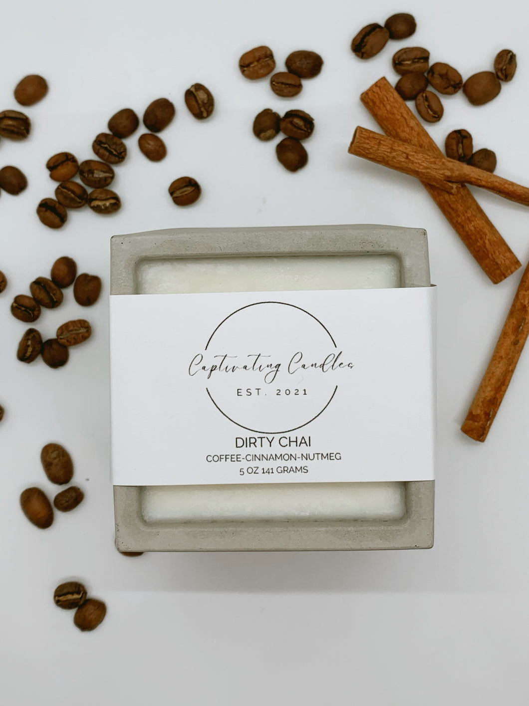 Dirty Chai Concrete Soy Wax Candle (5 oz)