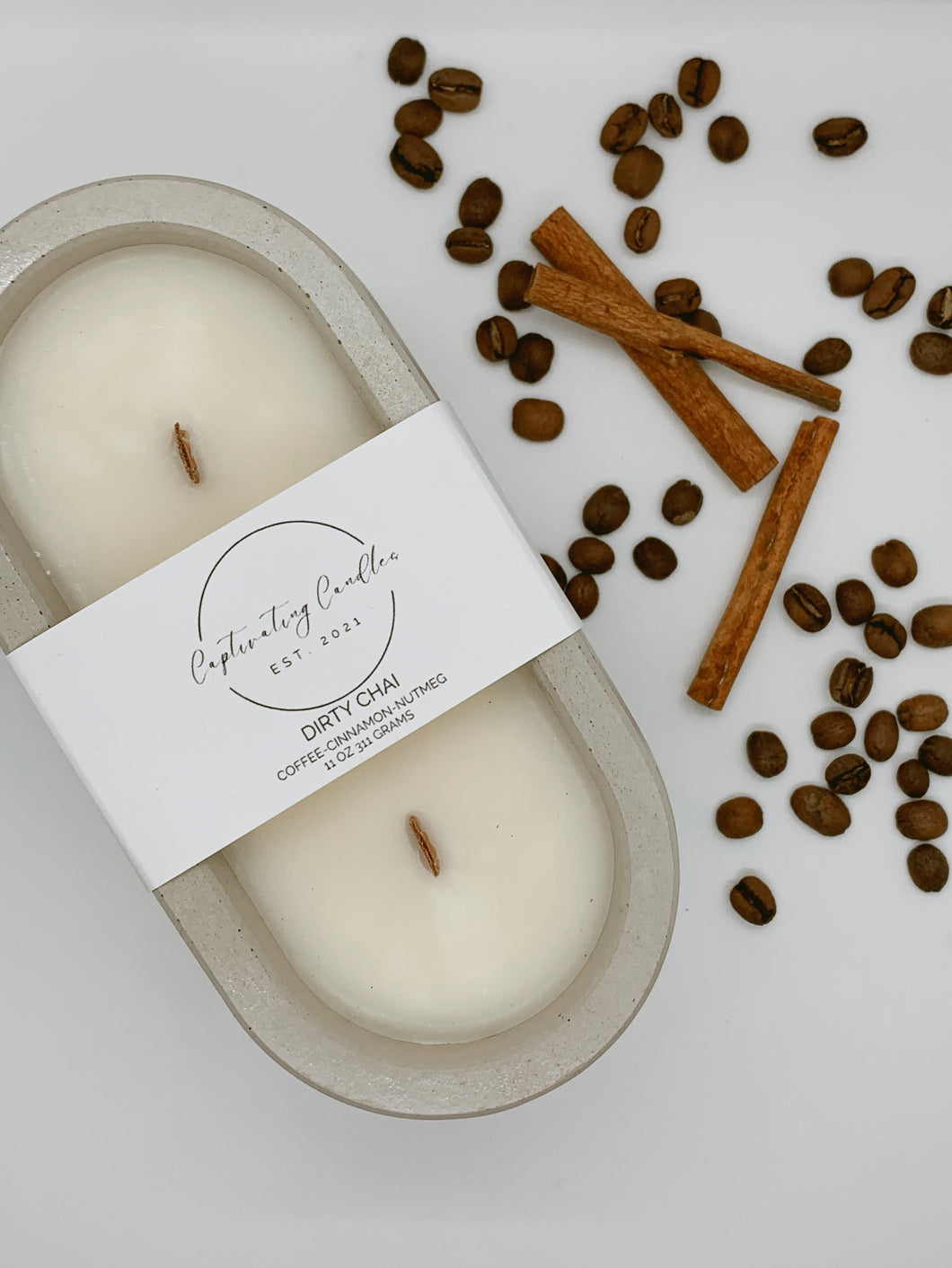 Dirty Chai Concrete Soy Wax Candle (11 oz)