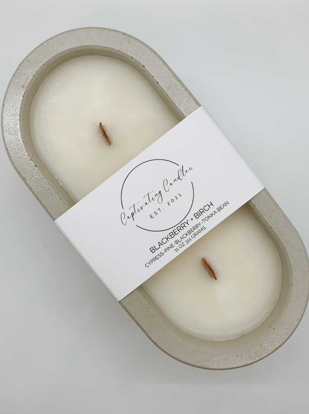 Blackberry + Birch Concrete Soy Wax Candle (11 oz)