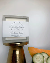 Load image into Gallery viewer, Cucumber + Melon Concrete Soy Wax Candle (5 oz)
