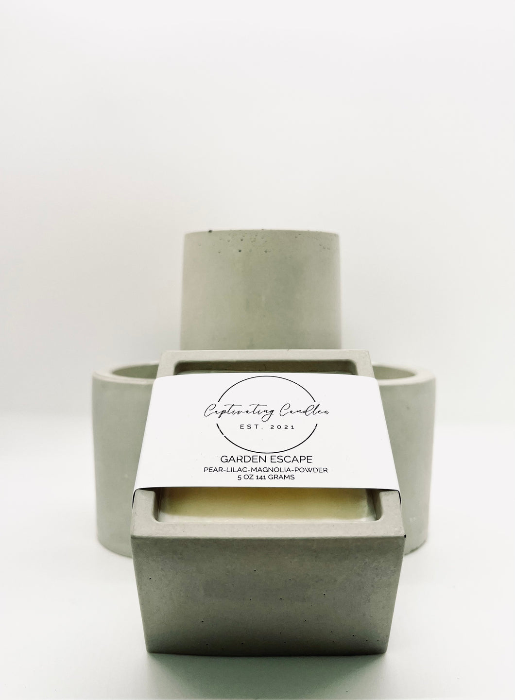 Garden Escape Concrete Soy Wax Candle (5 oz)