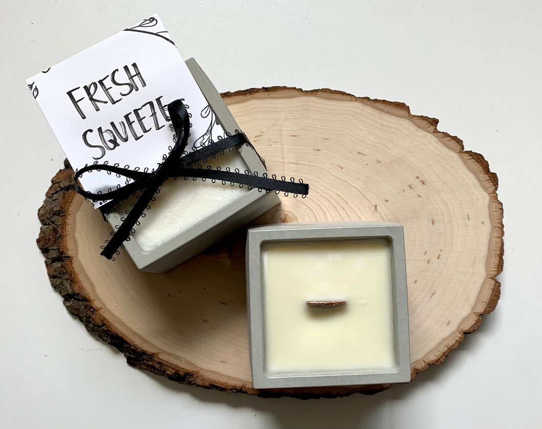 Fresh Squeeze Concrete Soy Wax Candle (5 oz)