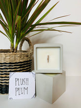 Load image into Gallery viewer, Plush Plum Concrete Soy Wax Candle (5 oz)
