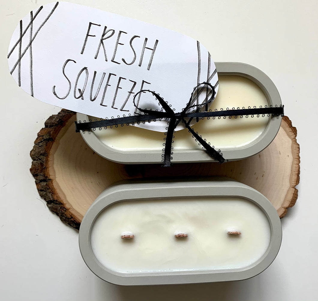 Fresh Squeeze Concrete Soy Wax Candle (11 oz)