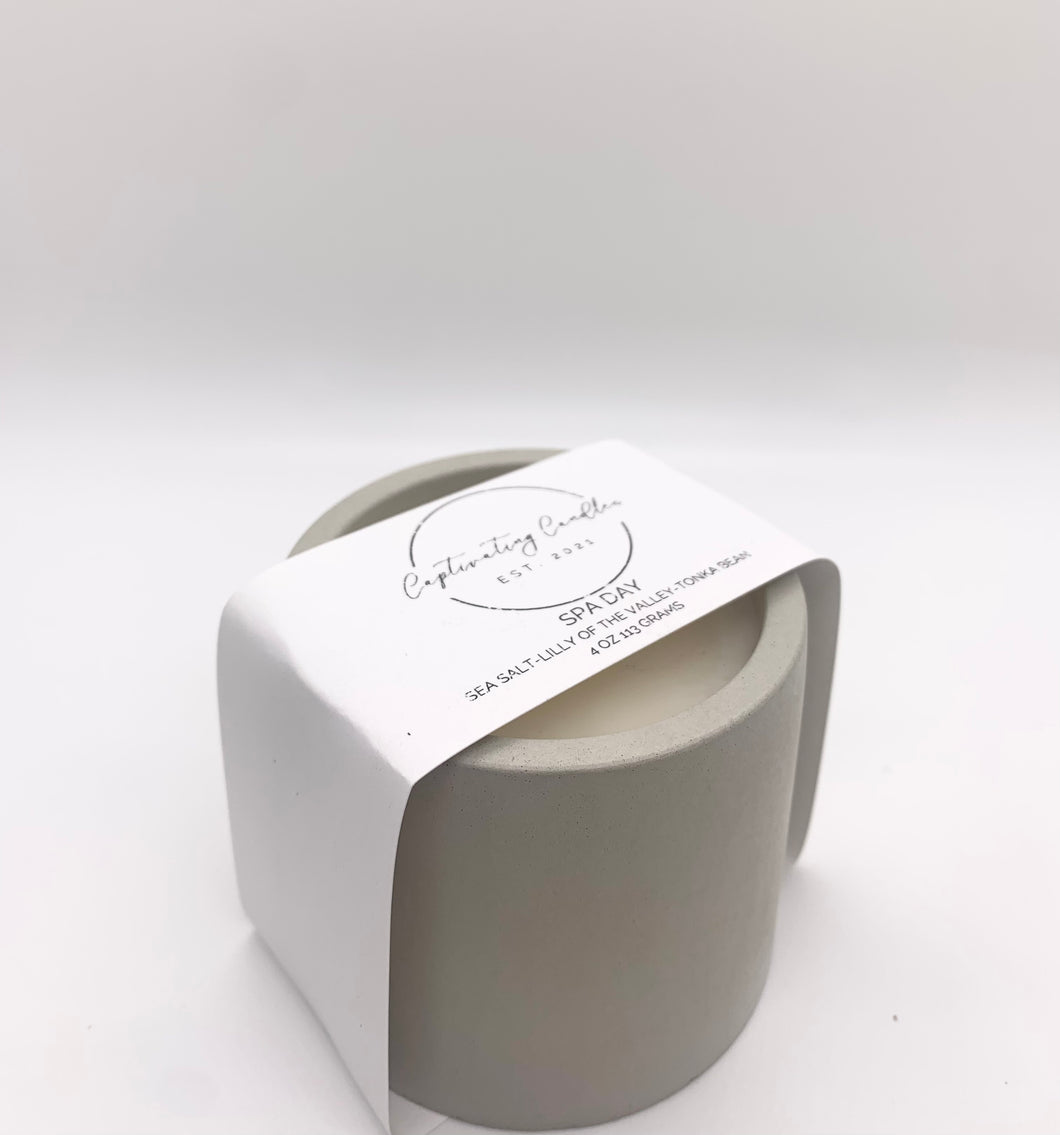 Spa Day Concrete Soy Wax Candle (4 oz)