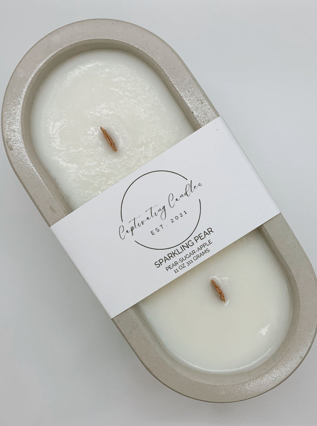 Sparkling Pear Concrete Soy Wax Candle (11 oz)